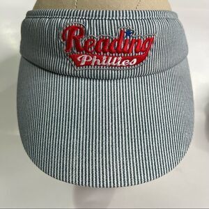 Blue Wave Merchandise Blue and White Stripe Reading Phillies Pepsi Visor
